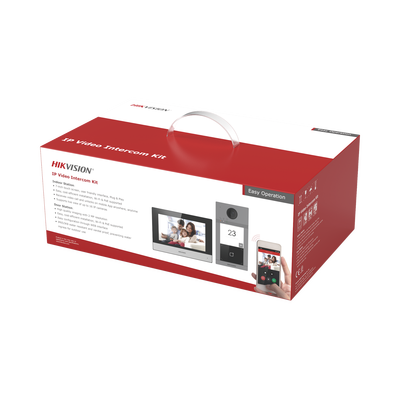 Kit de Videoportero IP PoE Estandar con llamada a App de Smartphone (Hik-Connect) / Apertura con Tarjeta MIFARE / Frente de calle IK08 & IP65 / Soporta 2 puertas - Image 3
